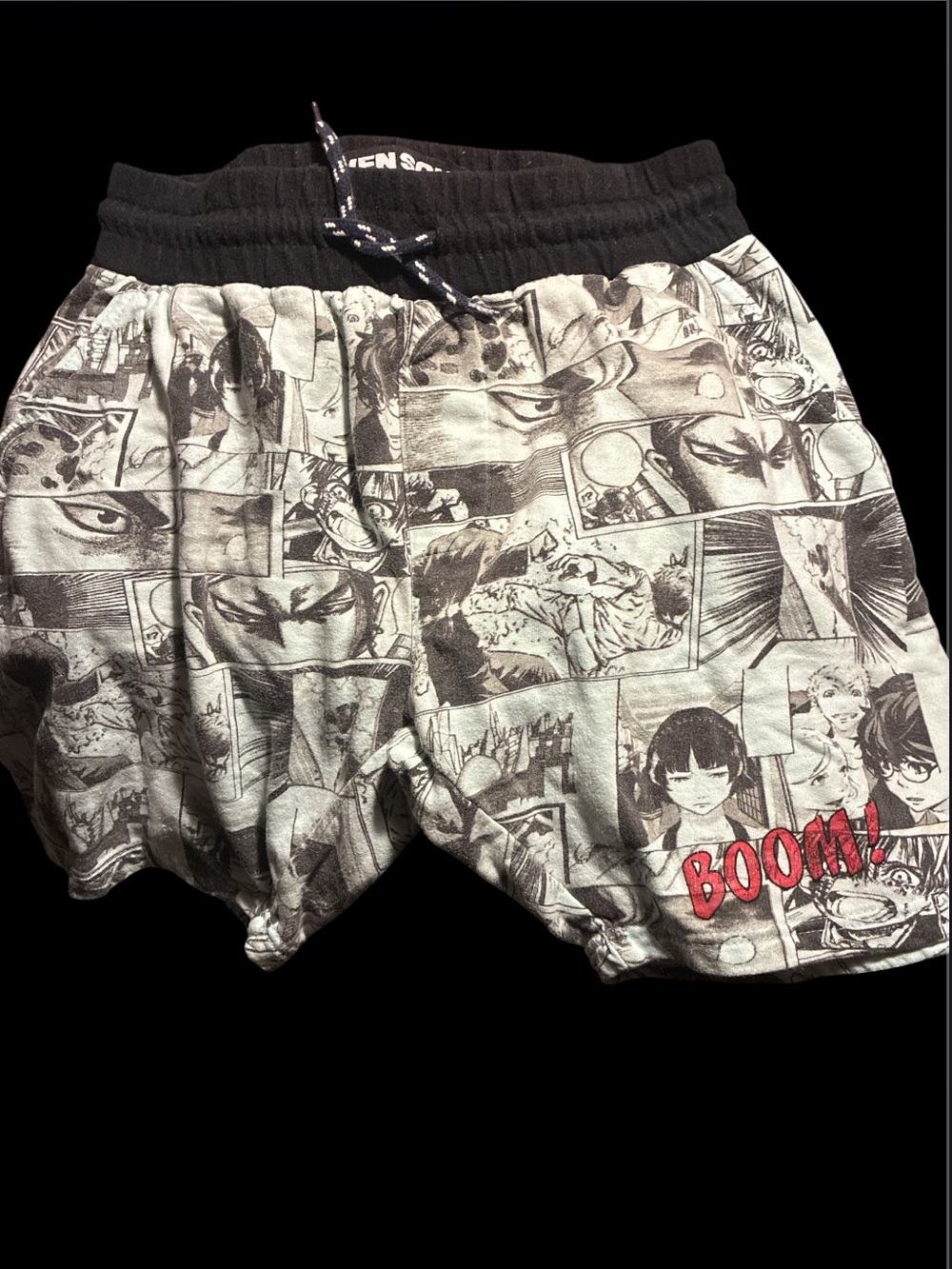 Seven Souls Boys Girls Comic Manga Panel Graphic Drawstring Shorts Size 18
